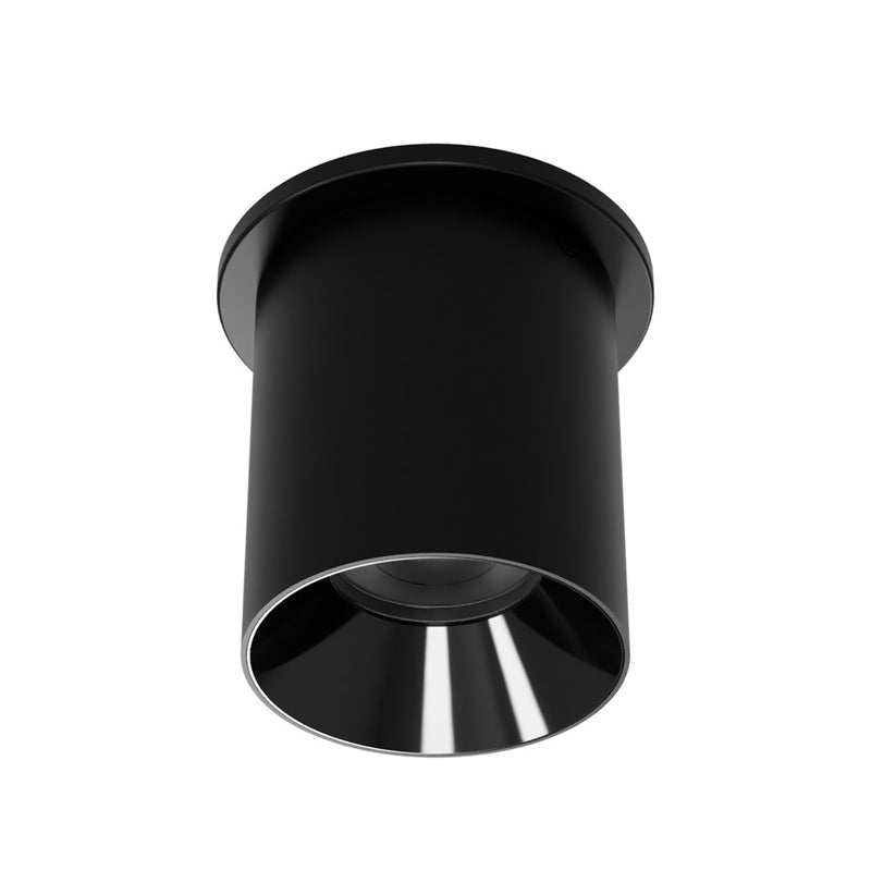 WAC Zoron 1Lt 3.5" RD Flush Mount/Flood Beam Black-Black/Clear - C4RT-FCS-BKBK
