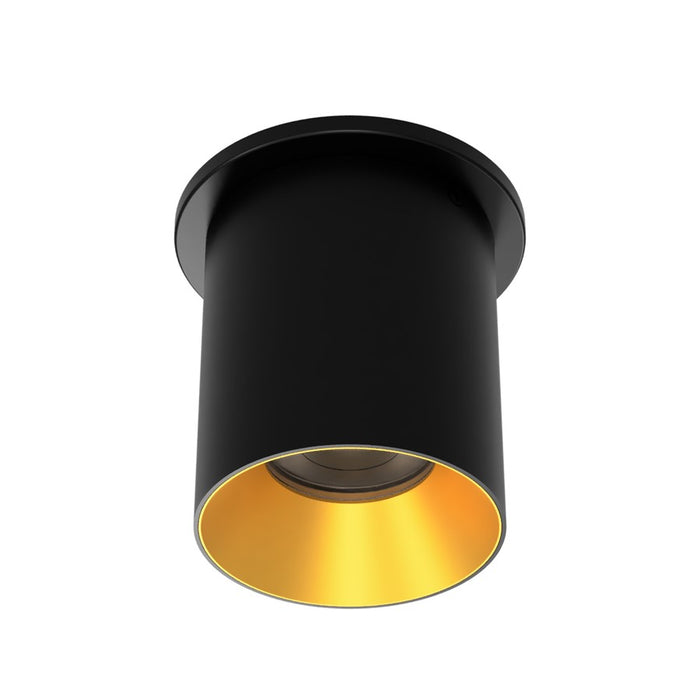WAC Zoron 1Lt 3.5" RD Flush Mount/Flood Beam Black-Gold/Clear - C4RT-FCS-BKGL