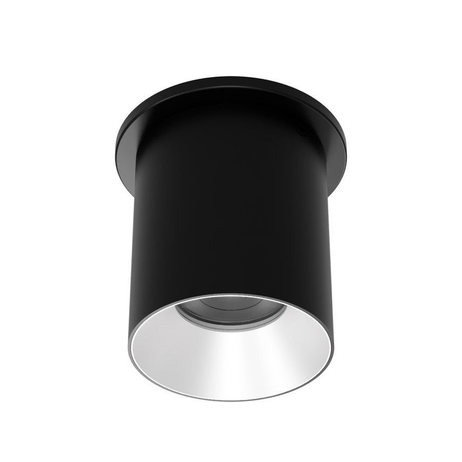 WAC Zoron 1Lt 3.5" RD Flush Mount/Flood Beam Black-Haze/Clear - C4RT-FCS-BKHZ
