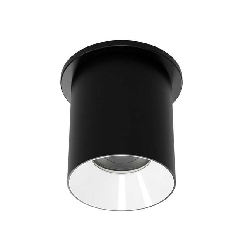 WAC Zoron 1Lt 3.5" RD Flush Mount/Flood Beam Black-White/Clear - C4RT-FCS-BKWT