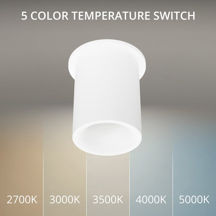 WAC Zoron 1Lt 3.5" RD Flush Mount/Flood Beam Arc Trim White/Clear