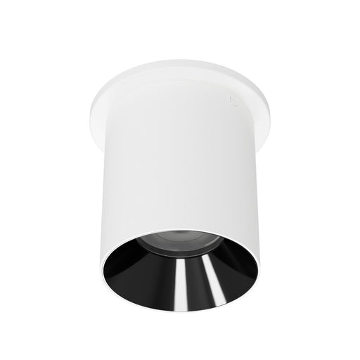 WAC Zoron 1Lt 3.5" RD Flush Mount/Flood Beam White-Black/Clear - C4RT-FCS-WTBK