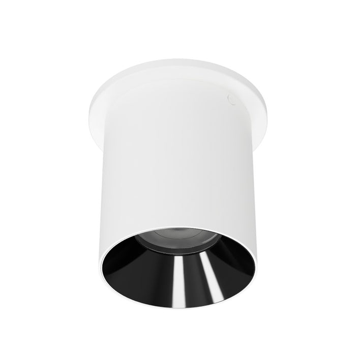 WAC Zoron 1Lt 3.5" RD Flush Mount/Flood Beam White-Black/Clear - C4RT-FCS-WTBK