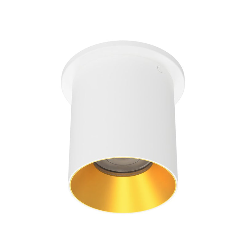WAC Zoron 1Lt 3.5" RD Flush Mount/Flood Beam White-Gold/Clear - C4RT-FCS-WTGL
