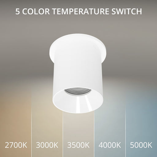 WAC Zoron 1Lt 3.5" RD Flush Mount/Flood Beam White-White/Clear