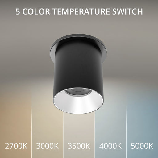 WAC Zoron 1Lt 3.5" RD Flush Mount/Narrow Beam Black-Haze/Clear