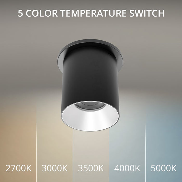 WAC Zoron 1Lt 3.5" RD Flush Mount/Narrow Beam Black-Haze/Clear