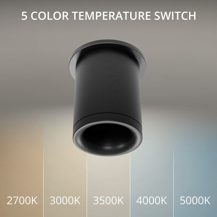 WAC Zoron 1Lt 3.5" RD RT Flush Mount/Narrow Beam/Arc Trim Black