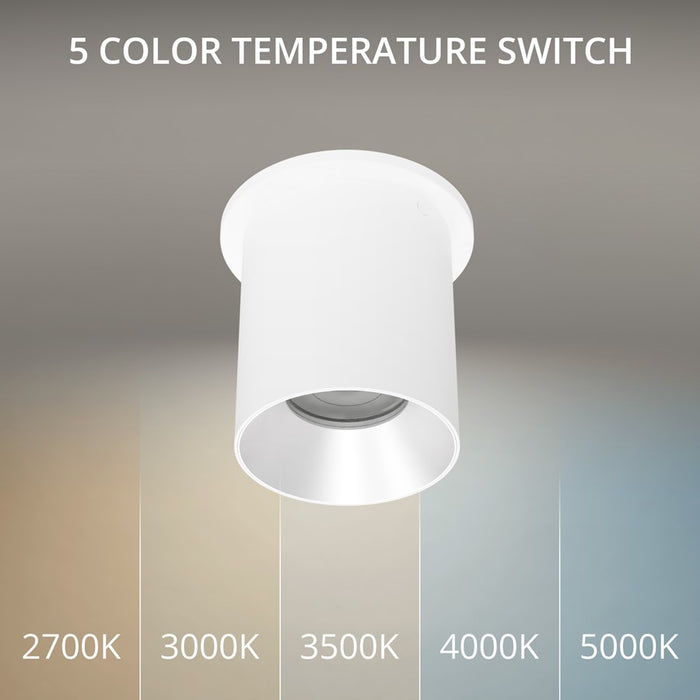 WAC Zoron 1Lt 3.5" RD Flush Mount/Narrow Beam White-Haze/Clear