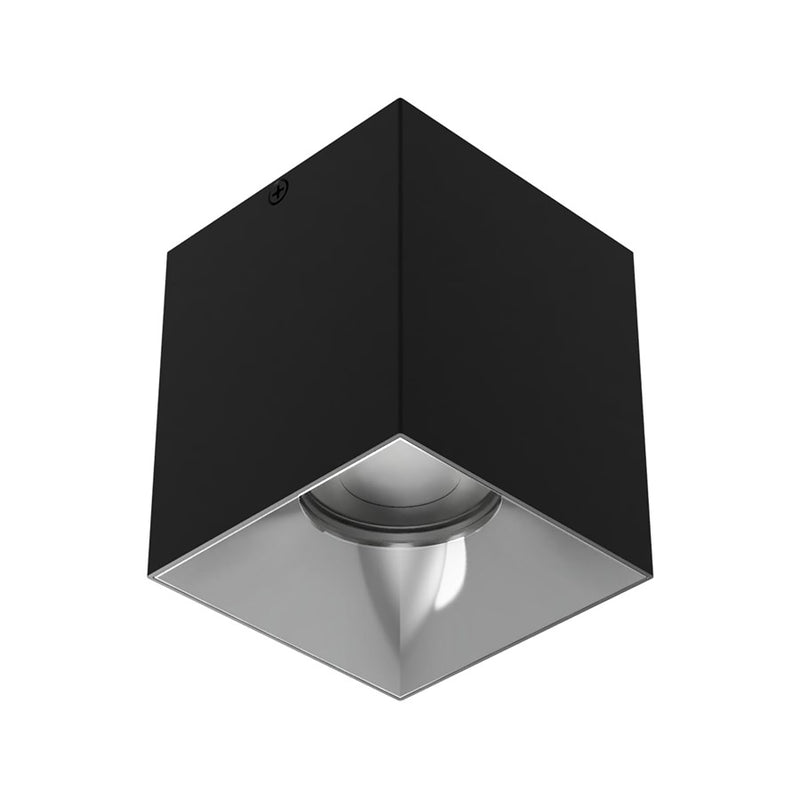 WAC Zoron 1Lt 3.5" SQ. 4SL Flush Mount/Flood Beam Black Chrome - C4SL-FCS-BKCH