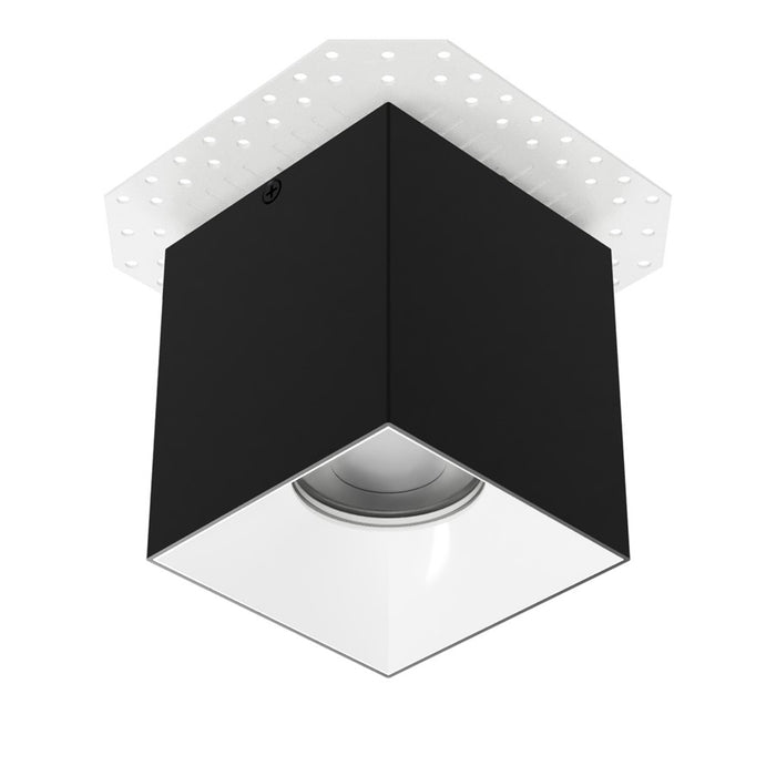 WAC Zoron 1Lt 3.5" Square 4SL Flush Mount/Flood Beam Black White