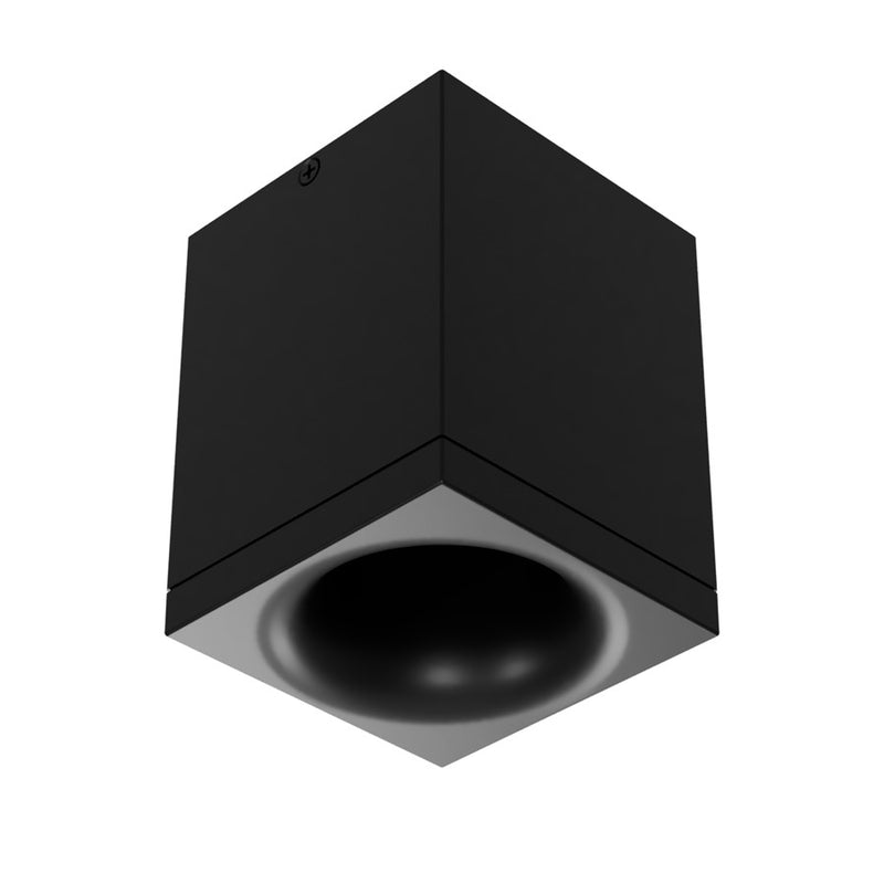 WAC Zoron 1Lt 3.5" SQ. 4SL Flush Mount/Flood Beam/Arc Trim Black - C4SL-FCS-PBK