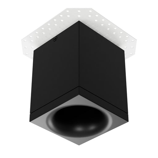WAC Zoron 1Lt 3.5" Square 4SL Flush Mount/Flood Beam/Arc Trim Black