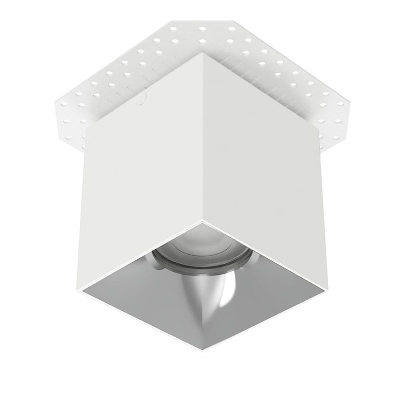 WAC Zoron 1Lt 3.5" Square 4SL Flush Mount/Flood Beam White Chrome