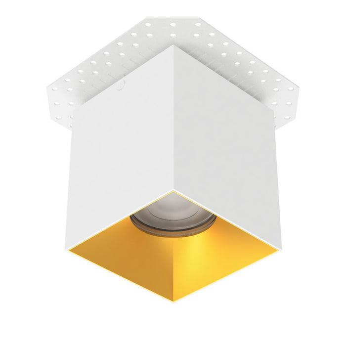 WAC Zoron 1Lt 3.5" Square 4SL Flush Mount/Flood Beam White Gold