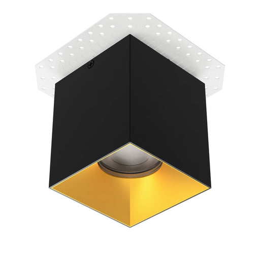 WAC Zoron 1Lt 3.5" Square 4SL Flush Mount/Narrow Beam Black Gold