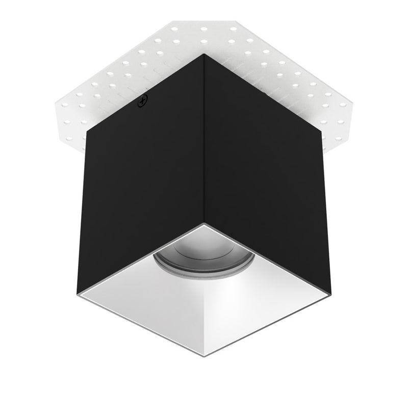 WAC Zoron 1Lt 3.5" Square 4SL Flush Mount/Narrow Beam Black Haze