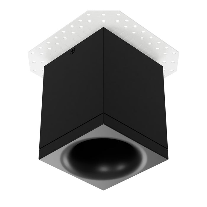 WAC Zoron 1Lt 3.5" Square 4SL Flush Mount/Narrow Beam/Arc Trim Black