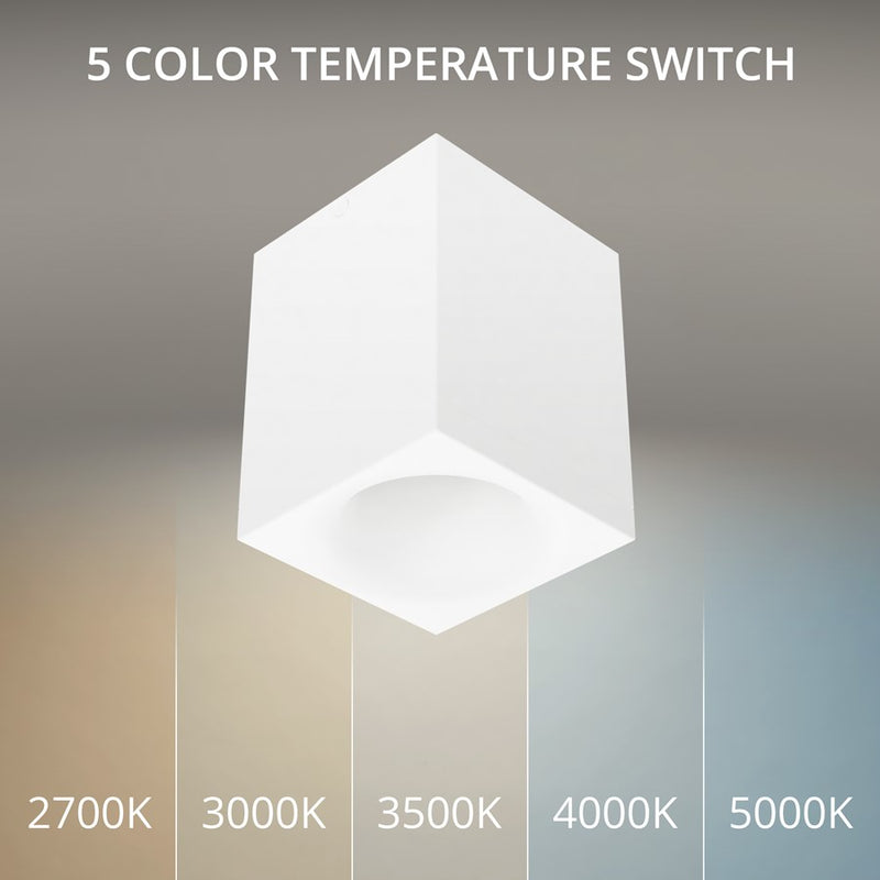 WAC Zoron 1Lt 3.5" Square 4SL Flush Mount/Narrow Beam/Arc Trim White