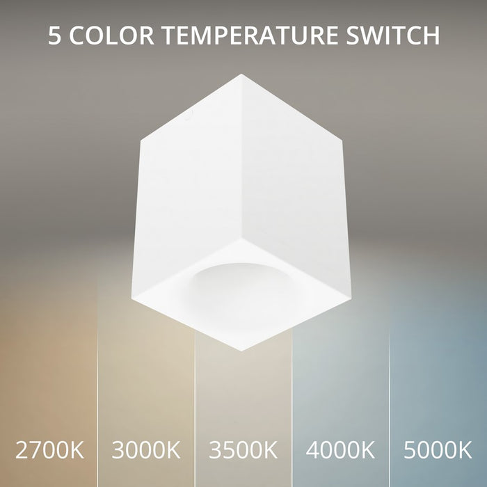 WAC Zoron 1Lt 3.5" Square 4SL Flush Mount/Narrow Beam/Arc Trim White