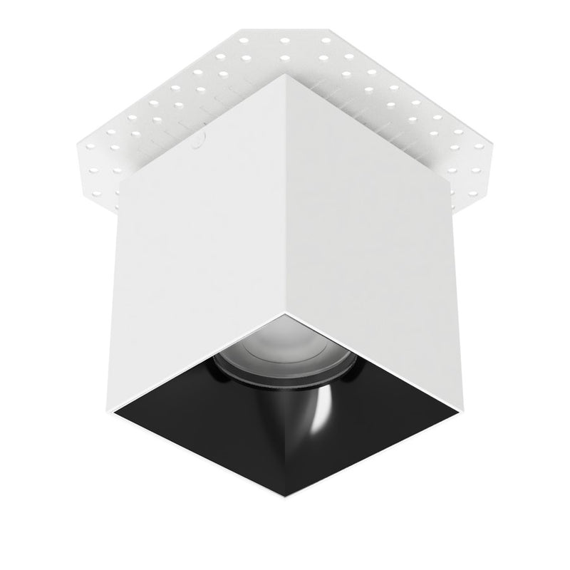 WAC Zoron 1Lt 3.5" Square 4SL Flush Mount/Narrow Beam White Black