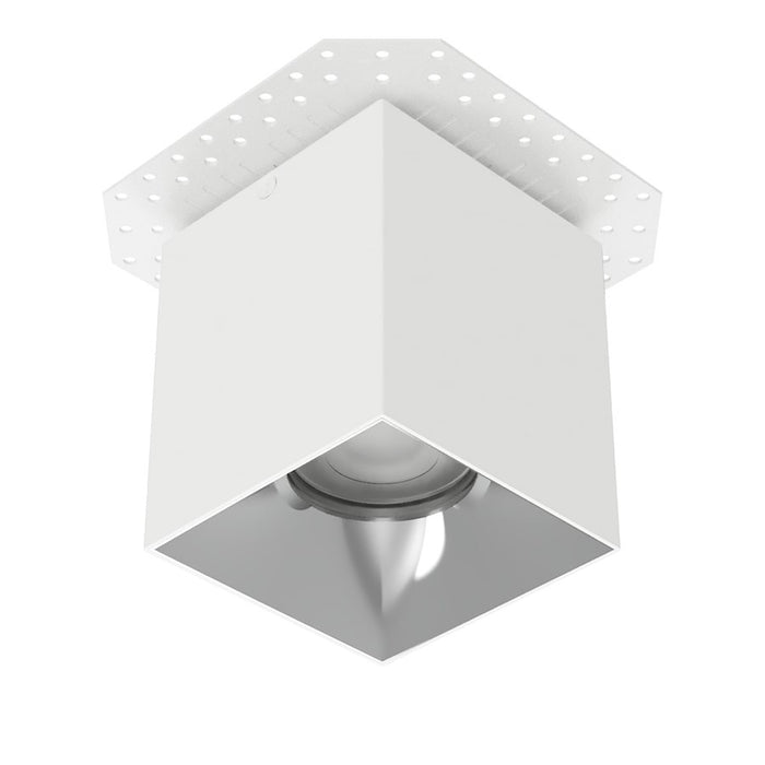 WAC Zoron 1Lt 3.5" Square 4SL Flush Mount/Narrow Beam/White Chrome