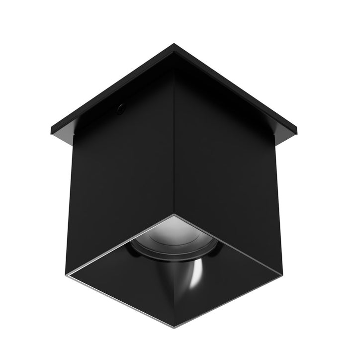 WAC Zoron 1Lt 3.5" SQ. Flush Mount/Flood Beam Black Black/Clear - C4ST-FCS-BKBK