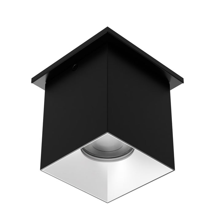 WAC Zoron 1Lt 3.5" SQ. Flush Mount/Flood Beam Black Haze/Clear - C4ST-FCS-BKHZ