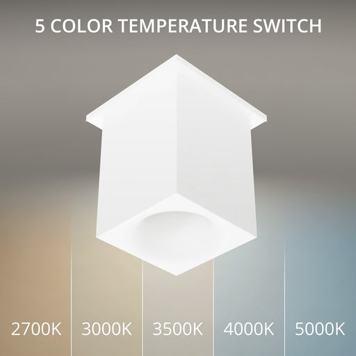 WAC Zoron 1Lt 3.5" Square Flush Mount/Flood Beam/Arc Trim White
