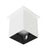 WAC Zoron 1Lt 3.5" SQ. Flush Mount/Flood Beam White Black/Clear - C4ST-FCS-WTBK