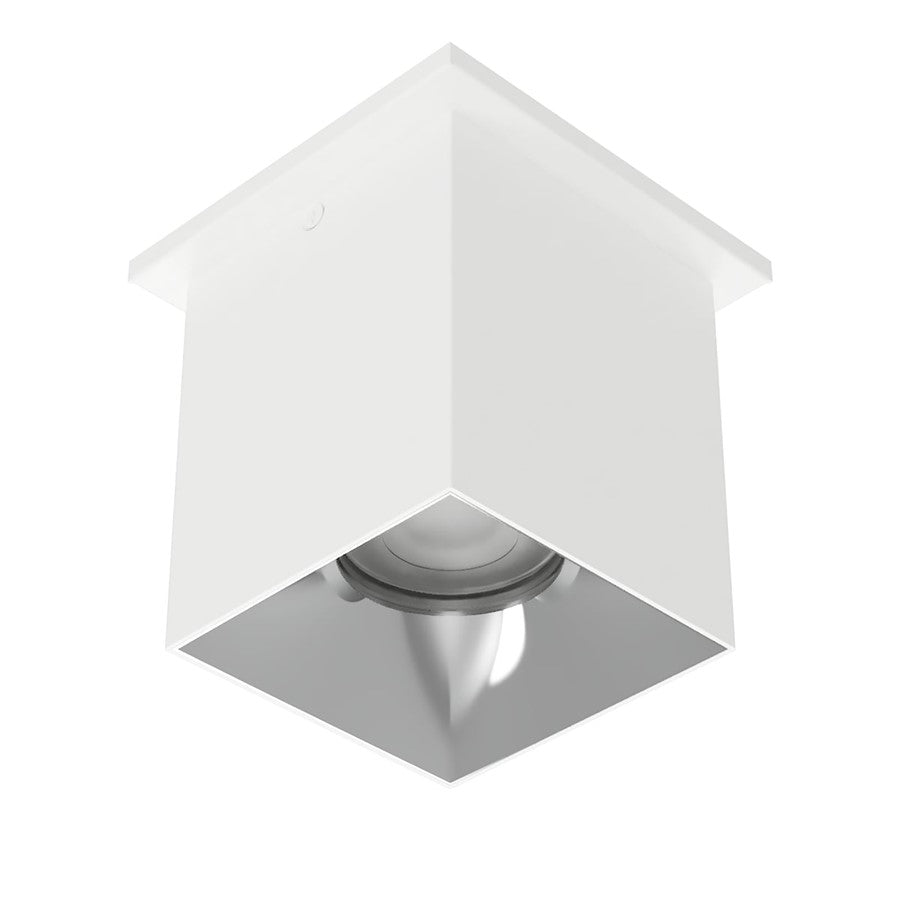 WAC Zoron 1Lt 3.5" SQ. Flush Mount/Flood Beam White Chrome/Clear - C4ST-FCS-WTCH