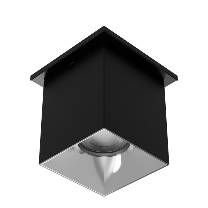 WAC Zoron 1Lt 3.5" SQ. Flush Mount/Narrow Beam/Black Chrome - C4ST-NCS-BKCH