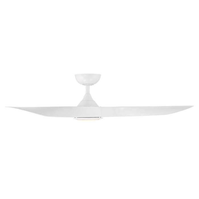 WAC Swirl 3 Blade 54" LED Ceiling Fan, Matte White/White