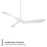 WAC Swirl 3 Blade 54" LED Ceiling Fan, Matte White/White