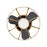 WAC Aella 3-Blade LED Caged Flush Mount Fan, Brass Black/Black