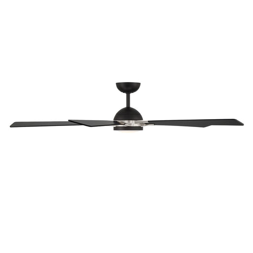 WAC Lighting Rotary 5-Blade LED Ceiling Fan, Black Nickel/Black