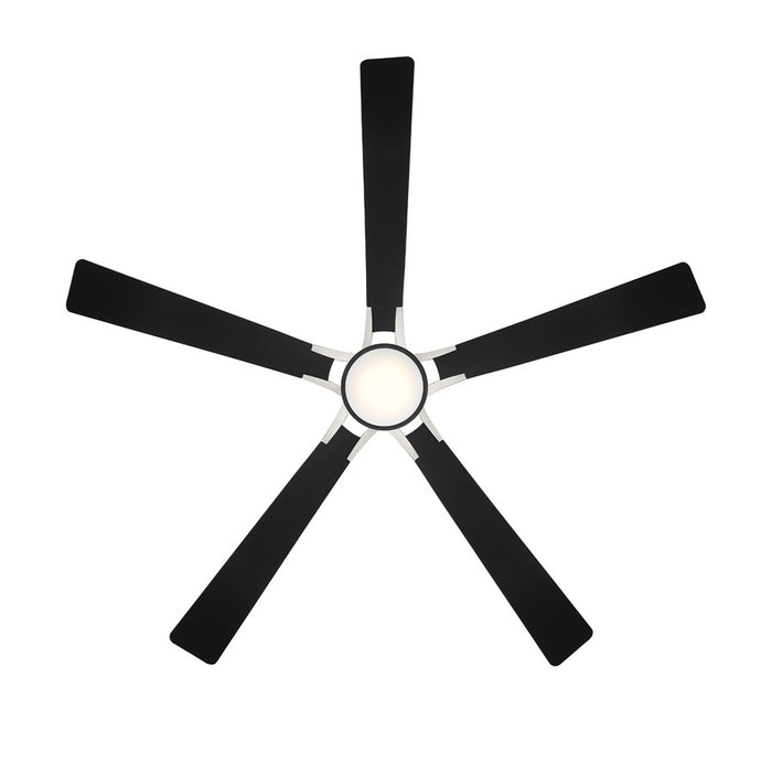 WAC Lighting Rotary 5-Blade LED Ceiling Fan, Black Nickel/Black