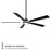 WAC Lighting Rotary 5-Blade LED Ceiling Fan, Black Nickel/Black