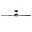 WAC Lighting Rotary 5-Blade LED Ceiling Fan, Black Brass/Black