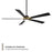 WAC Lighting Rotary 5-Blade LED Ceiling Fan, Black Brass/Black