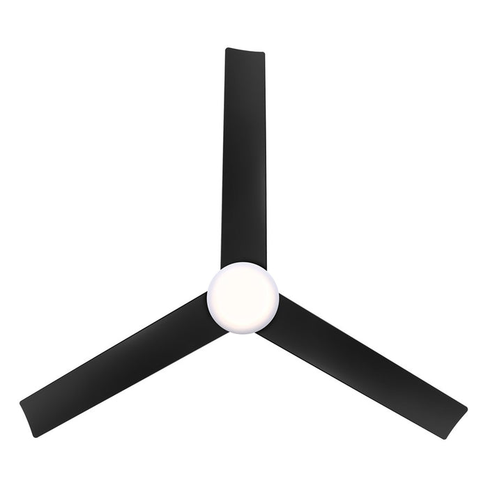 WAC Flair 3 Blade 56" Smart Ceiling Fan, Matte Black/White