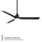 WAC Flair 3 Blade 56" Smart Ceiling Fan, Matte Black/White