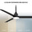 WAC Flair 3 Blade 56" Smart Ceiling Fan, Matte Black/White
