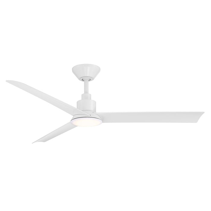 WAC Flair 3 Blade 56" Smart Ceiling Fan, Matte White/White