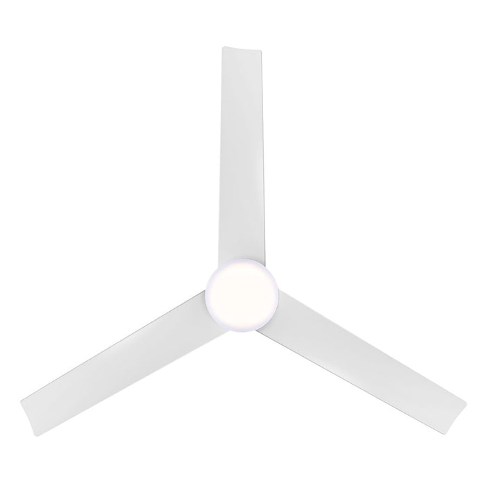 WAC Flair 3 Blade 56" Smart Ceiling Fan, Matte White/White