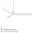 WAC Flair 3 Blade 56" Smart Ceiling Fan, Matte White/White