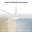 WAC Flair 3 Blade 56" Smart Ceiling Fan, Matte White/White