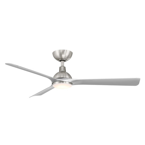 WAC Gage 3 Blade 52" LED Smart Ceiling Fan, Nickel Silver/Silver