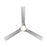 WAC Gage 3 Blade 52" LED Smart Ceiling Fan, Nickel Silver/Silver