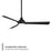 WAC Gage 3 Blade 52" LED Smart Ceiling Fan, Matte Black/Black